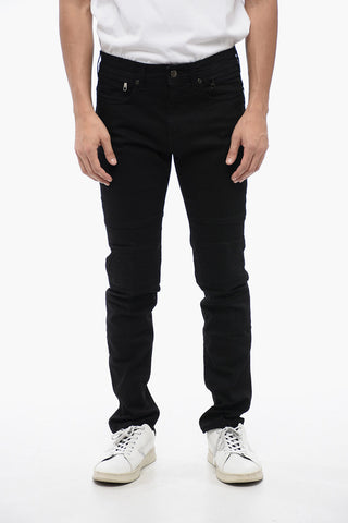 Skinny Fit Stretch Biker Denims 14cm