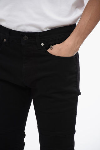 Skinny Fit Stretch Biker Denims 14cm