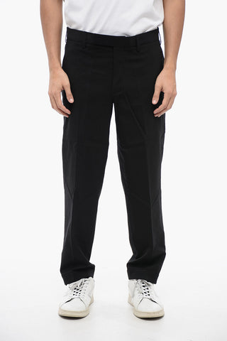 Regular Rise METAL HEM Wool Blend Pants