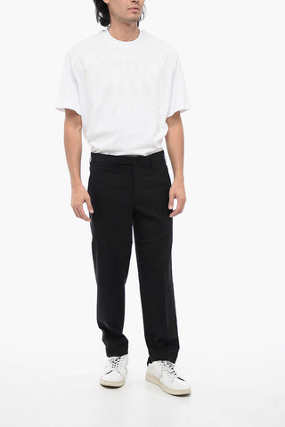 Regular Rise METAL HEM Wool Blend Pants