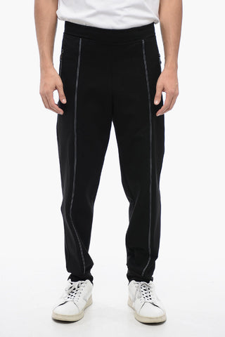 Viscose-Blend Tapered-Fit Joggers with Tape Detail