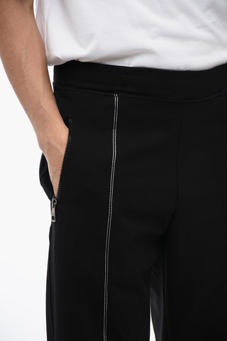 Viscose-Blend Tapered-Fit Joggers with Tape Detail