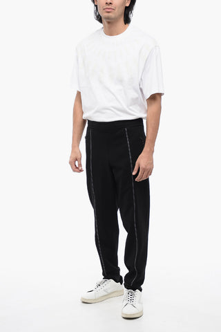 Viscose-Blend Tapered-Fit Joggers with Tape Detail