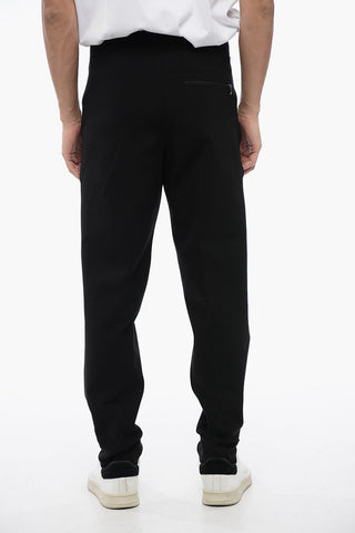 Viscose-Blend Tapered-Fit Joggers with Tape Detail