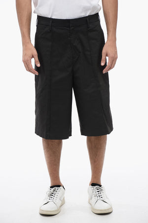 Shorts Multitasca in Misto Cotone con Passanti
