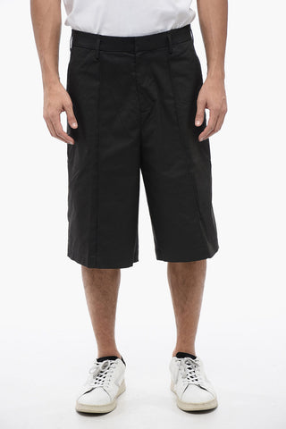 Shorts Multitasca in Misto Cotone con Passanti