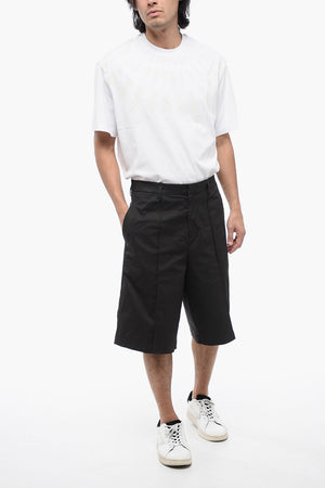 Shorts Multitasca in Misto Cotone con Passanti