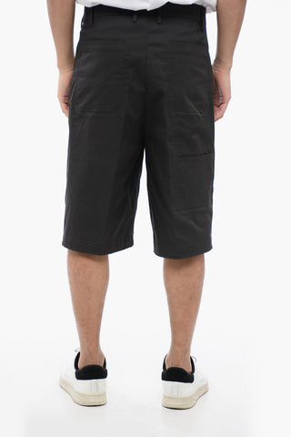 Shorts Multitasca in Misto Cotone con Passanti