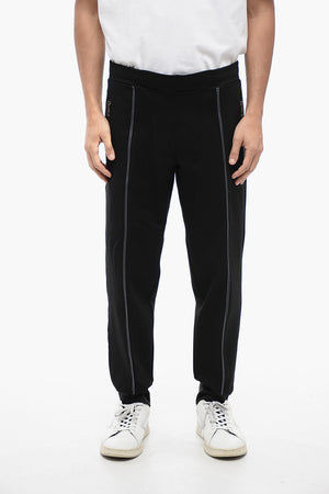 Viscose-Blend Tapered-Fit Joggers with Tape Detail