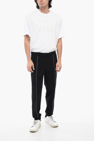 Viscose-Blend Tapered-Fit Joggers with Tape Detail