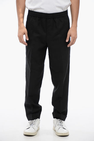 Linen-Blend Trousers REM with Elastic Waist