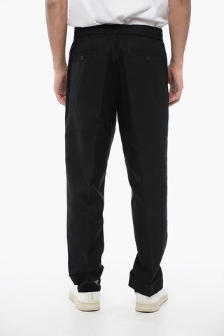 Linen-Blend Trousers REM with Elastic Waist