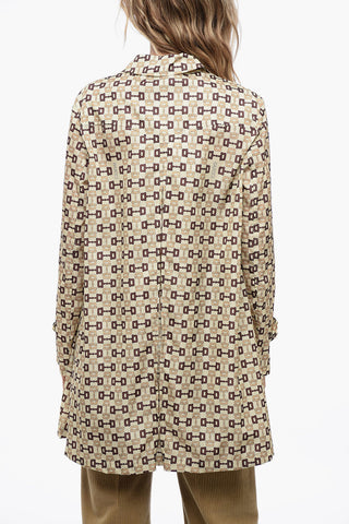 Rainproof Trench with All-over Horsebit Motif