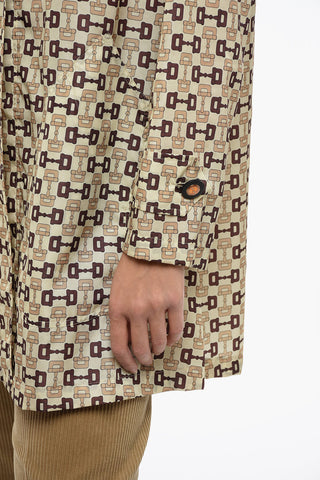 Rainproof Trench with All-over Horsebit Motif