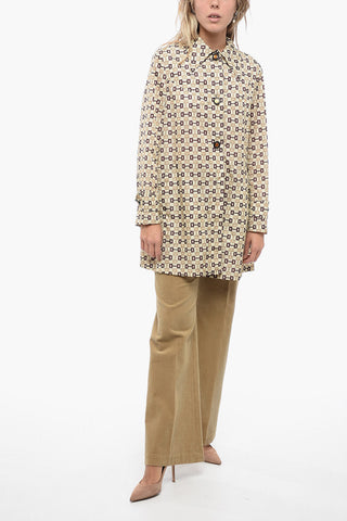 Rainproof Trench with All-over Horsebit Motif