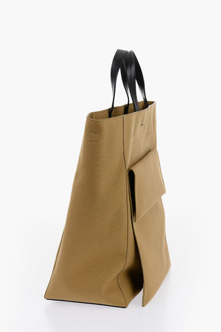 Borsa Shopping in Tela con Tasca Esterna