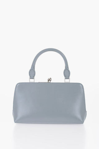 Leather GOJI Handbag with Clip Clap Closure