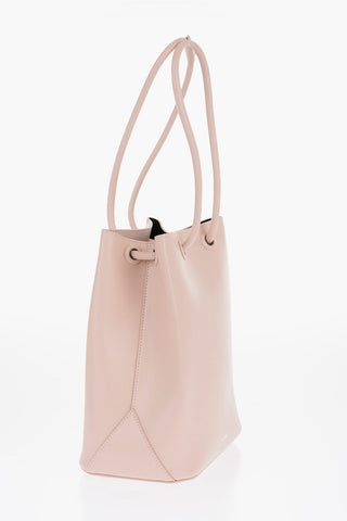 Leather Shopping Bag with Adjustable Handles