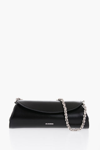 Brushed Leather CANNOLO Trunk Bag with Chain Strap