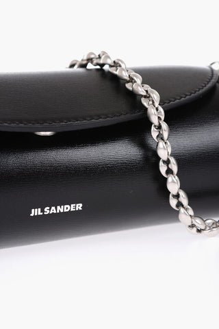 Brushed Leather CANNOLO Trunk Bag with Chain Strap