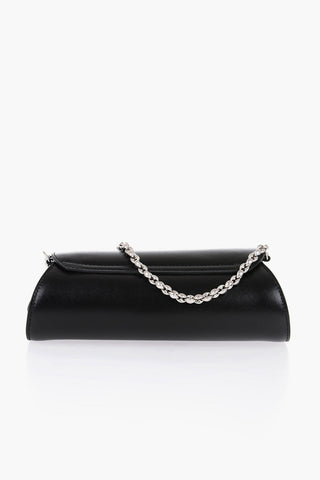 Brushed Leather CANNOLO Trunk Bag with Chain Strap