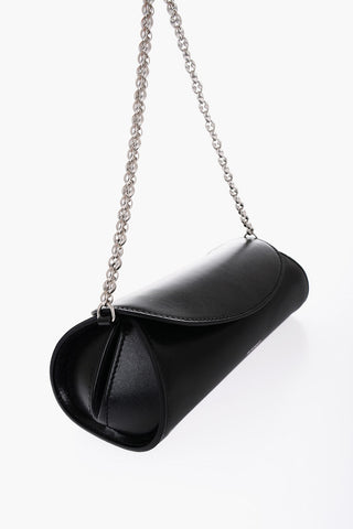 Brushed Leather CANNOLO Trunk Bag with Chain Strap