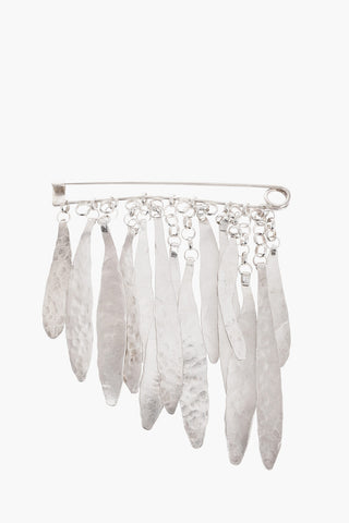 Silver-plated Brooch with Pendants