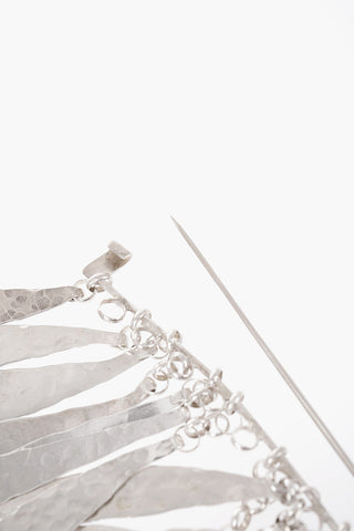 Silver-plated Brooch with Pendants