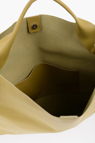 Leather Shopping Bag with Inner Pocket