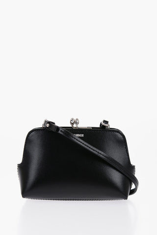 Leather Mini Crossbody Bag with Clip Clap Closure