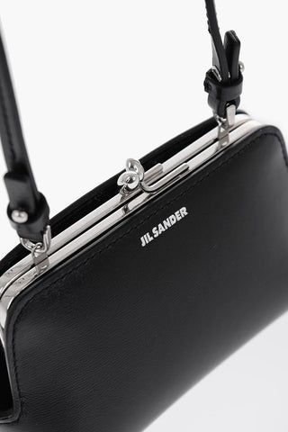 Leather Mini Crossbody Bag with Clip Clap Closure