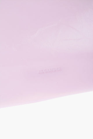 Craquelé Leather Clutch with Zip Closure