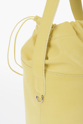 Leather Bucket Bag with Removable Shoulder Strap