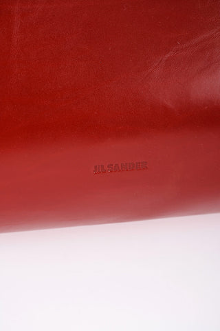 Pochette in Pelle Craquelé con Chiusura Zip