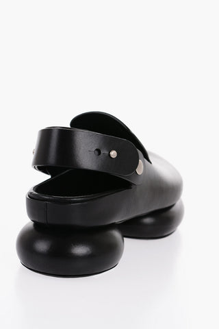 Slingback Leather Sandals with Chunky Sole
