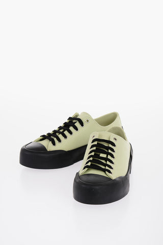 Rubber Sole JUNGLE Canvas Lace-up Sneakers