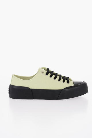 Rubber Sole JUNGLE Canvas Lace-up Sneakers