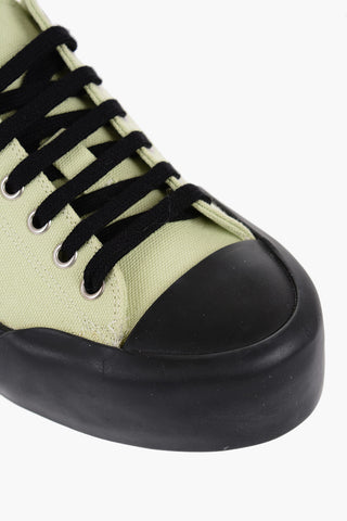 Rubber Sole JUNGLE Canvas Lace-up Sneakers