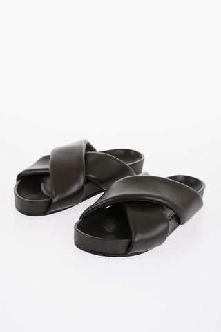 Criss Cross Designed Leather Sandals