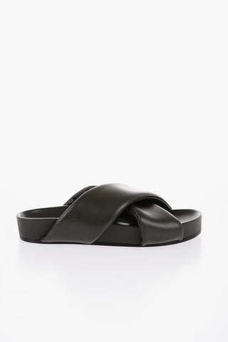 Criss Cross Designed Leather Sandals