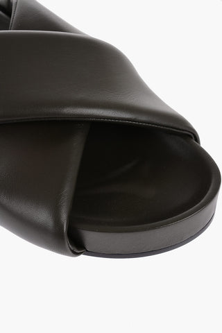Criss Cross Designed Leather Sandals