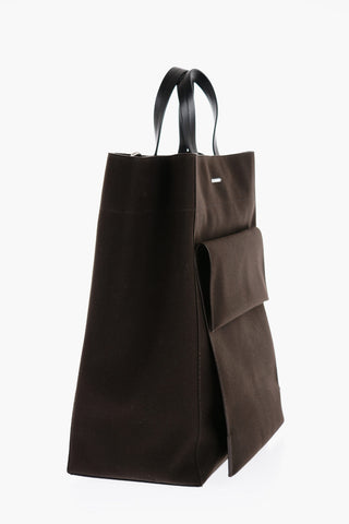 Canvas UTILITY Shopping Bag with Maxi Front Pocket