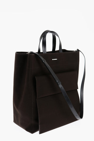 Canvas UTILITY Shopping Bag with Maxi Front Pocket