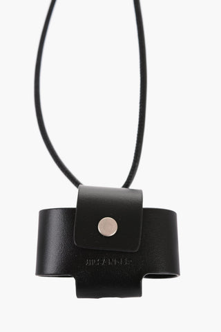 Leather Airpods Case with Snap Closure