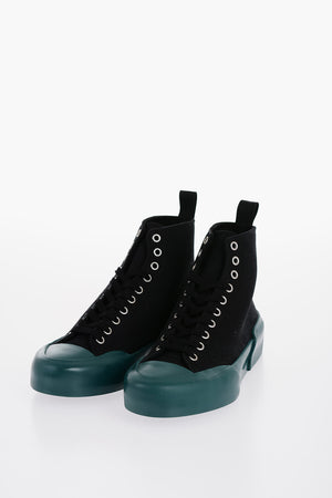 Schnür-Sneaker JUNGLE aus Canvas mit Gummisohle