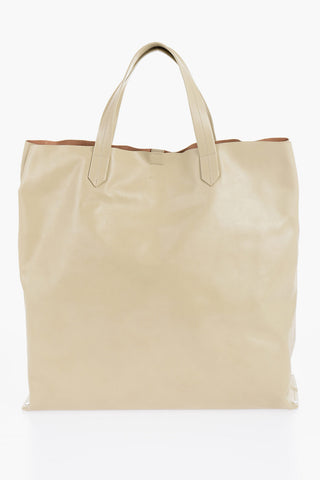 Leather TAPE Shopping Bag with Adjustable Shoulder Strap