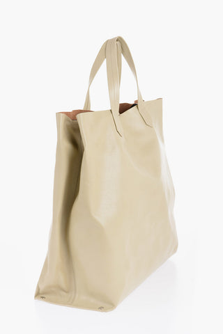 Leather TAPE Shopping Bag with Adjustable Shoulder Strap