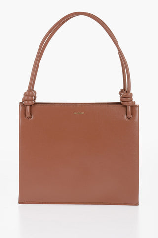 Leather Handbag with Knot Detailing