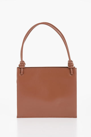 Leather Handbag with Knot Detailing