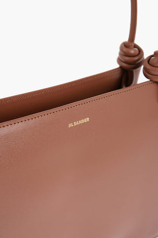 Leather Handbag with Knot Detailing